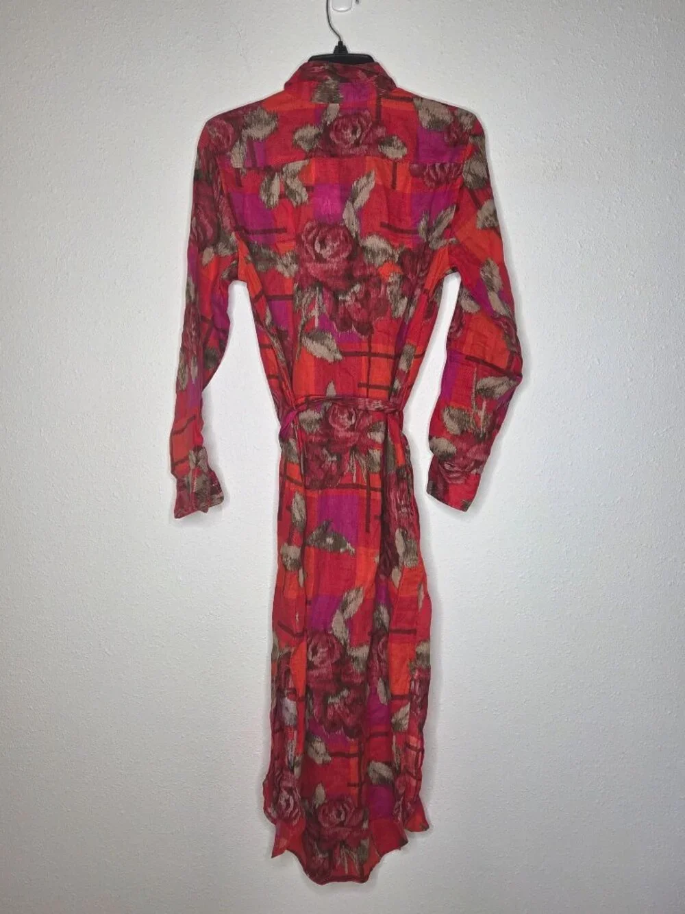 Lauren Ralph Lauren Floral Checked Linen Shirtdress - Picture 3 of 8